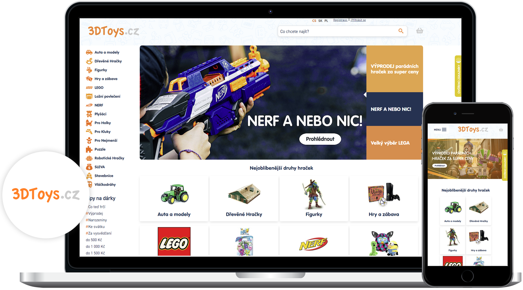 Redesign e-shopu 3dtoys.cz